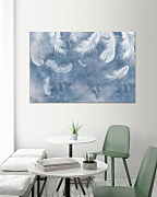 Obraz Lietajúce biele pierka